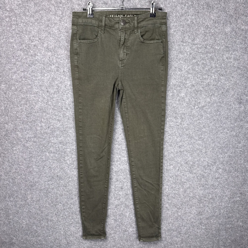 American Eagle Jeggings Hi-Rise Ne(x)t Level Stretch 4 Regular Green Cotton